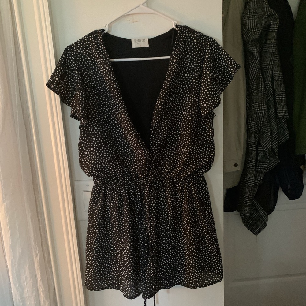 Button Up Polka-dot Romper